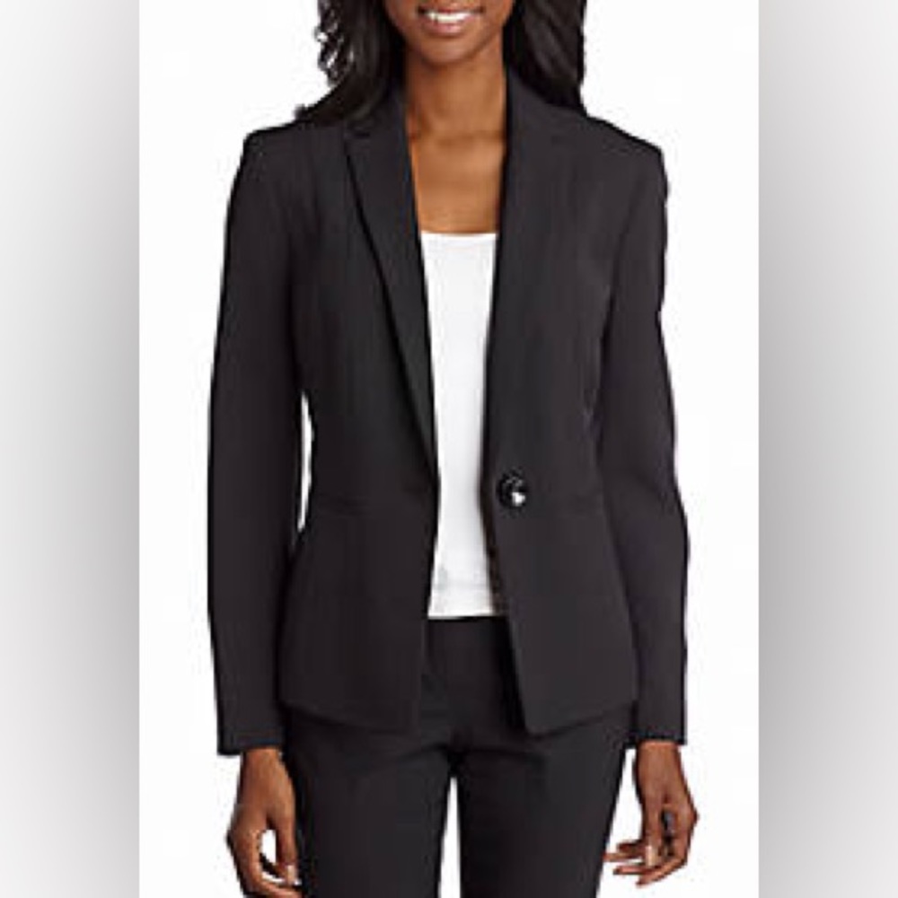 Kasper Black Single-Button Blazer
